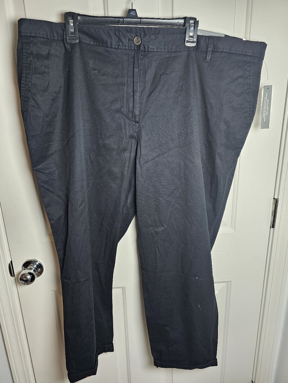 Talbots NWT Girlfriend Black Chino Ankle Length Pants Size 22W
